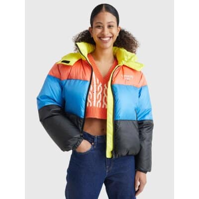 ΓΥΝΑΙΚΕΙΟ ΚΟΝΤΟ ΦΟΥΣΚΩΤΟ ΜΠΟΥΦΑΝ TOMMY JEANS DW0DW14312