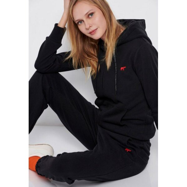 FBL006-109-02_BLACK_3_ts_1667862793 Παντελόνι φόρμας με λάστιχο και κεντητό logo Μαύρο Funky Buddha FBL006-109-02 - Image 3