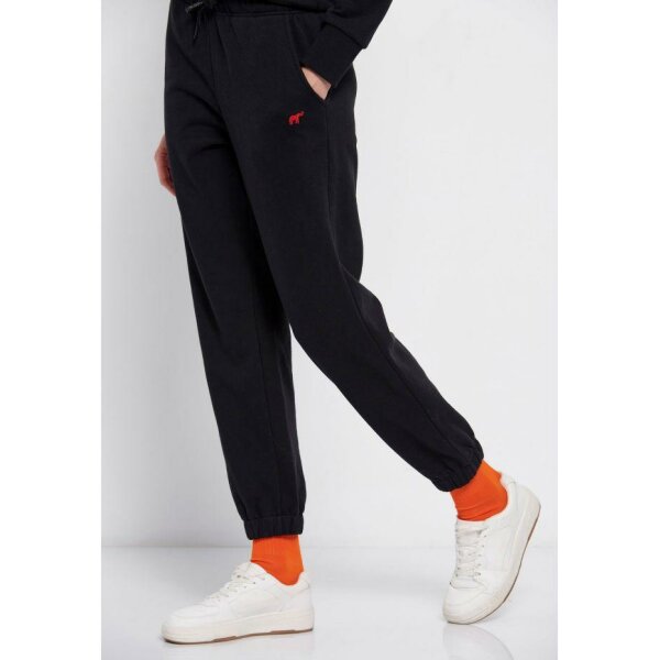FBL006-109-02_BLACK_4_ts_1667862793 Παντελόνι φόρμας με λάστιχο και κεντητό logo Μαύρο Funky Buddha FBL006-109-02 - Image 4