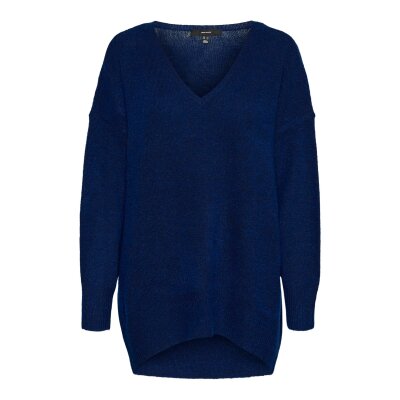 ΓΥΝΑΙΚΕΙΟ ΠΟΥΛΟΒΕΡ VERO MODA VMVIGGA LS V-NECK BLOUSE GA BOO 10268712-BLUE