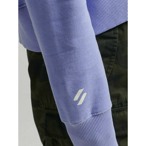 Superdry Cropped Γυναικείο Φούτερ με Κουκούλα Μωβ  W2011398A 7KG - Image 2