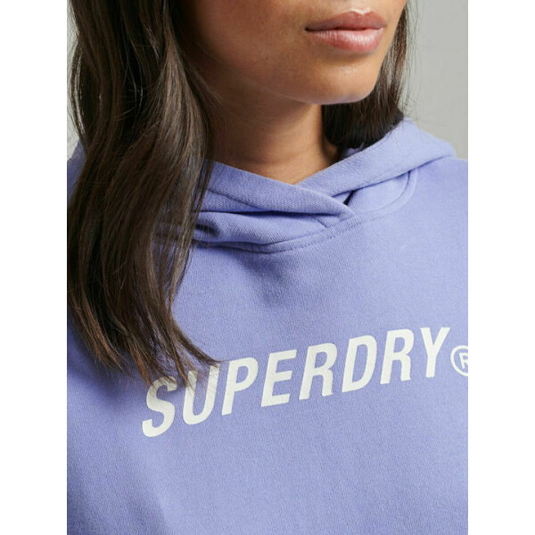 Superdry Cropped Γυναικείο Φούτερ με Κουκούλα Μωβ  W2011398A 7KG - Image 4