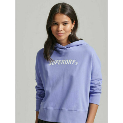 Superdry Cropped Γυναικείο Φούτερ με Κουκούλα Μωβ  W2011398A 7KG