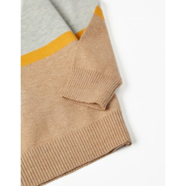 Βαμβακερό πουλοβεράκι Zippy με σχέδιο ρίγες 225-5900ZT - Image 3