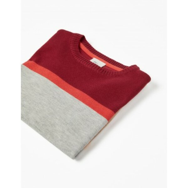 Βαμβακερό πουλοβεράκι Zippy με σχέδιο ρίγες 225-5900ZT - Image 4