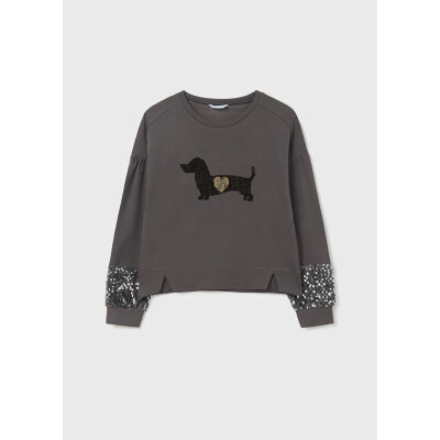 Φούτερ με πούλιες κορίτσι Γκρί 12-07469-052