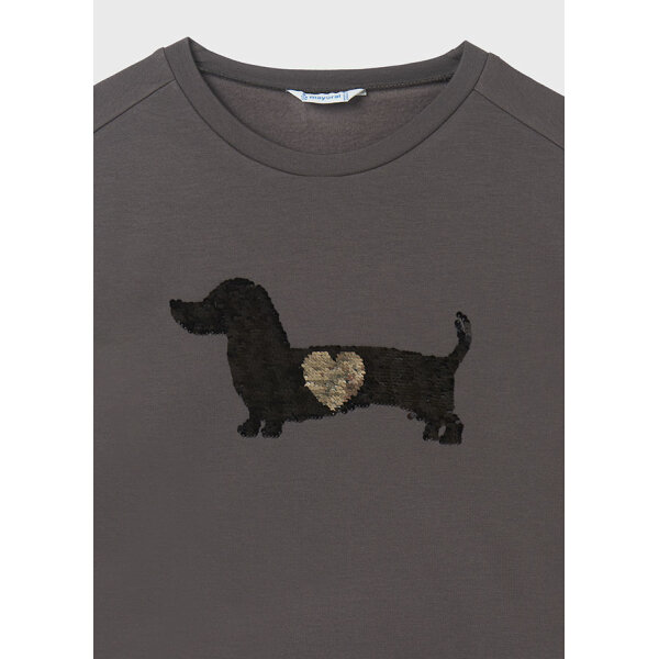 Φούτερ με πούλιες κορίτσι Γκρί 12-07469-052 - Image 5