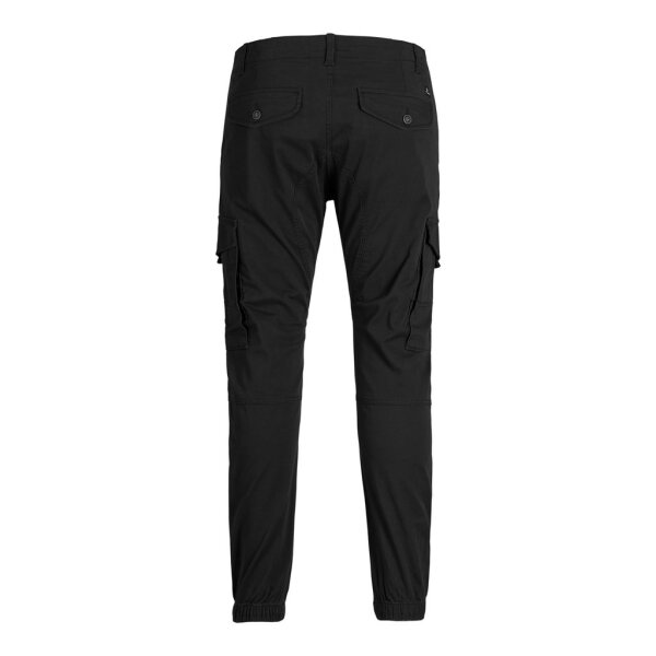 12139912_2832275_back Ανδρικό Παντελόνι JACK & JONES CARGO 12139912 Μαύρο - Image 2