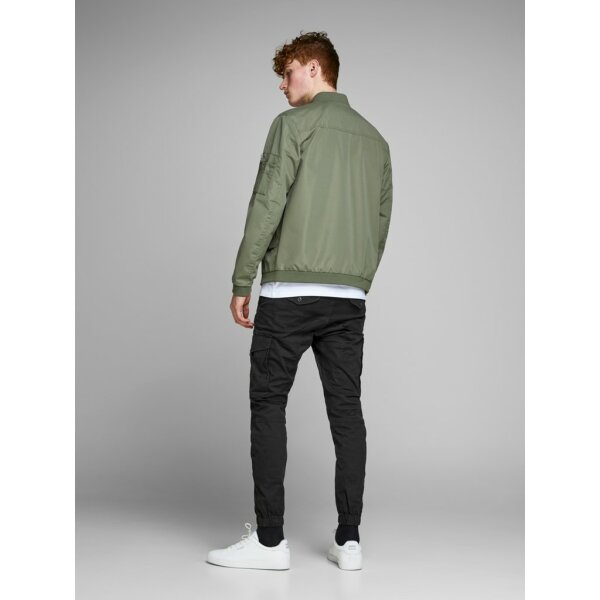12139912_2832275_back_1 Ανδρικό Παντελόνι JACK & JONES CARGO 12139912 Μαύρο - Image 3