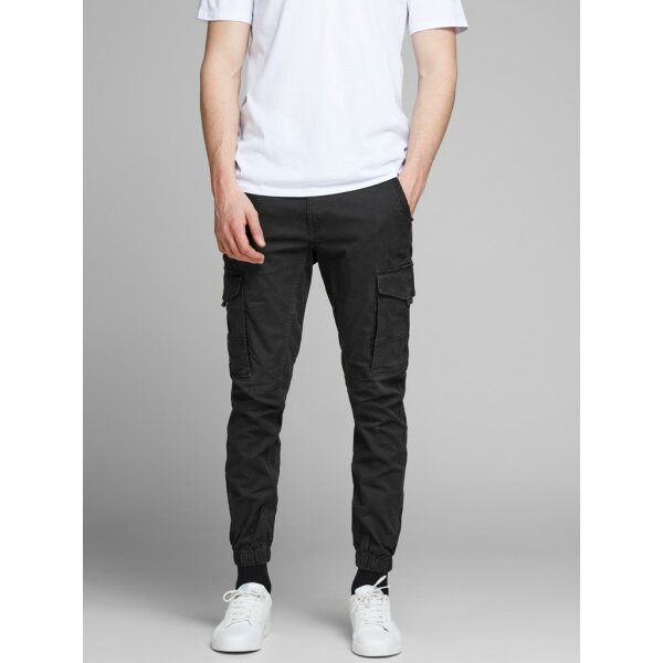 12139912_2832275_front_1 Ανδρικό Παντελόνι JACK & JONES CARGO 12139912 Μαύρο - Image 7