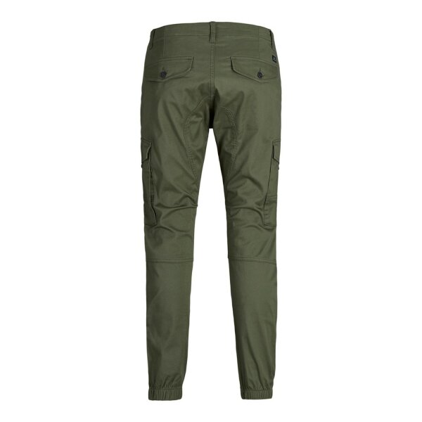 12141844_2856637_back Ανδρικό Παντελόνι JACK & JONES CARGO 12141844 Πράσινο - Image 3
