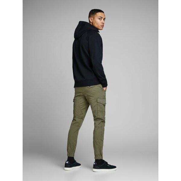 12141844_2856637_back_1 Ανδρικό Παντελόνι JACK & JONES CARGO 12141844 Πράσινο - Image 4