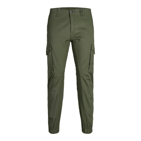 12141844_2856637_front Ανδρικό Παντελόνι JACK & JONES CARGO 12141844 Πράσινο - Image 1