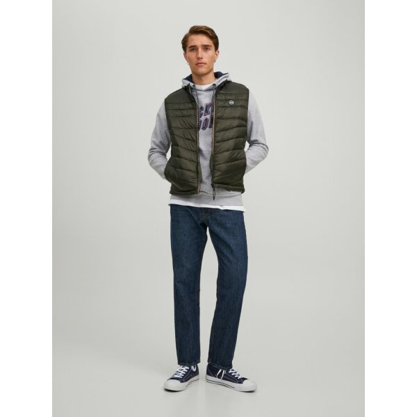 12211790_3918762_front full Ανδρικό Γιλέκο Αμάνικο JACK & JONES 12211790 Χακί - Image 6