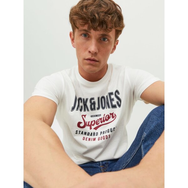Ανδρική Μπλούζα JACK & JONES 12220500 Μπέζ - Image 3