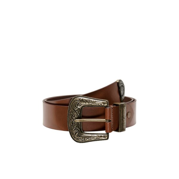 15284479_4130298_front ΓΥΝΑΙΚΕΙΑ ΖΩΝΗ ΚΑΦΕ ΔΕΡΜΑΤΙΝΗ ONLVARNA LEATHER JEANS BELT ACC ONLY 15284479 - Image 1