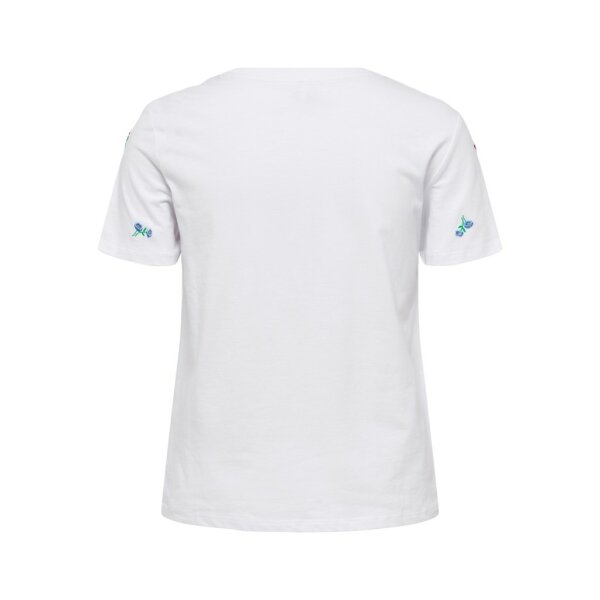 ΓΥΝΑΙΚΕΙΟ ΜΠΛΟΥΖΑΚΙ ΛΕΥΚΟ ΜΕ ΛΟΥΛΟΥΔΙΑ ONLY ONLKETTY S/S O-NECK TOP BOX JRS 15288473 - Image 2