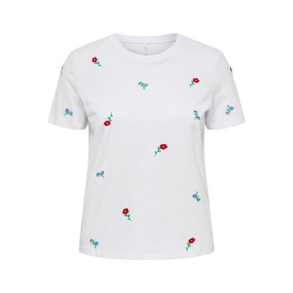 ΓΥΝΑΙΚΕΙΟ ΜΠΛΟΥΖΑΚΙ ΛΕΥΚΟ ΜΕ ΛΟΥΛΟΥΔΙΑ ONLY ONLKETTY S/S O-NECK TOP BOX JRS 15288473 - Image 1