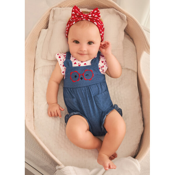 23-01606-043-L-1 Παιδικό Φορμάκι Σαλοπέτα Με Στέκα Κόκκινο 23-01606-043 - Image 1