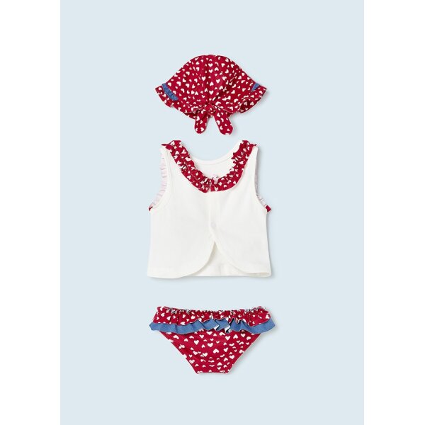 23-01692-051-L-5 Παιδικό Σετ Μαγιό Με Καπέλο Κόκκινο 23-01692-051 - Image 2