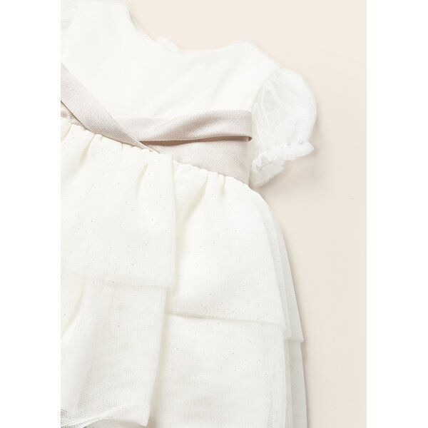 Παιδικό Φόρεμα Τούλι Αμπιγιέ Εκρού 23-01811-083 - Image 3