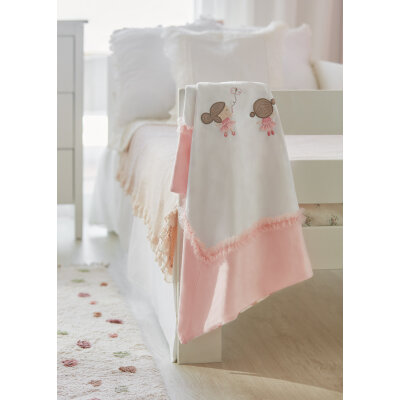 Παιδική Κουβέρτα Με Κέντημα Ροζ 23-09250-063