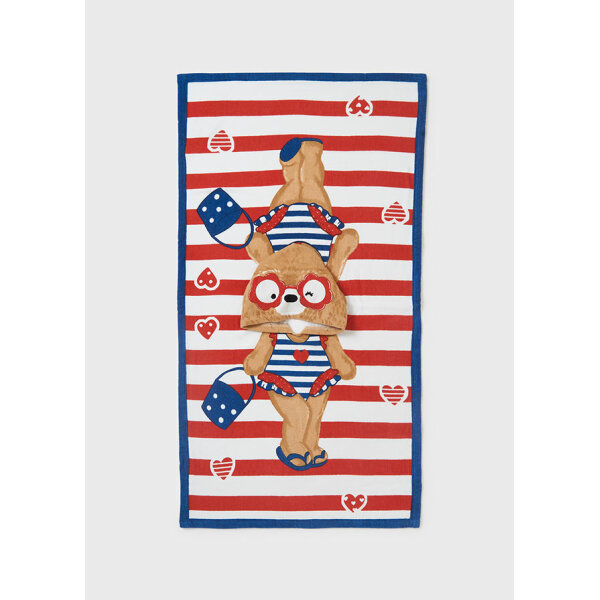 23-09309-028-L-4 Παιδική Πετσέτα Κάπα Κόκκινη 23-09309-028 - Image 1