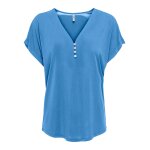 ΓΥΝΑΙΚΕΙΟ ΜΠΛΟΥΖΑΚΙ ΓΑΛΑΖΙΟ ONLY ONLFREE S/S MODAL PLACKET TOP JRS 15285116