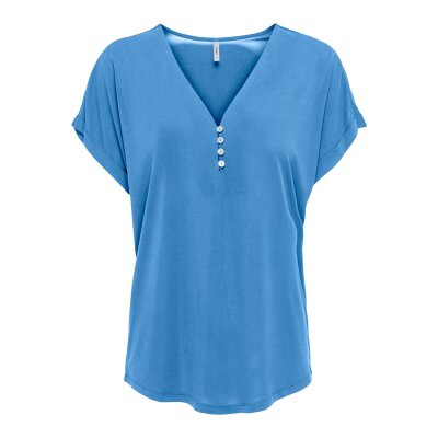 ΓΥΝΑΙΚΕΙΟ ΜΠΛΟΥΖΑΚΙ ΓΑΛΑΖΙΟ ONLY ONLFREE S/S MODAL PLACKET TOP JRS 15285116