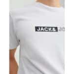 Ανδρική Μπλούζα JACK & JONES 12221946 Λευκό - Image 3