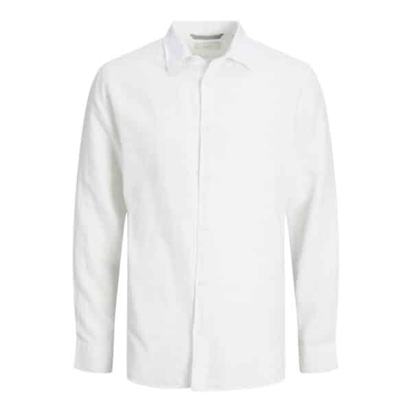 Ανδρικό Πουκάμισο Λινό JACK & JONES 12225707 Λευκό - Image 1