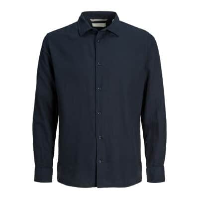 Ανδρικό Πουκάμισο Λινό JACK & JONES 12225707 Μπλέ