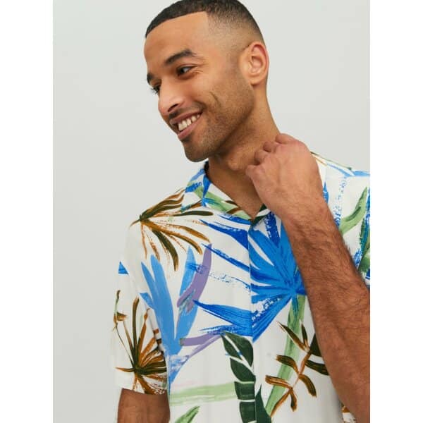 Ανδρικό Πουκάμισο EXOTIC JACK & JONES 12227632 Λευκό - Image 3