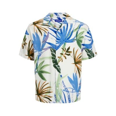 Ανδρικό Πουκάμισο EXOTIC JACK & JONES 12227632 Λευκό