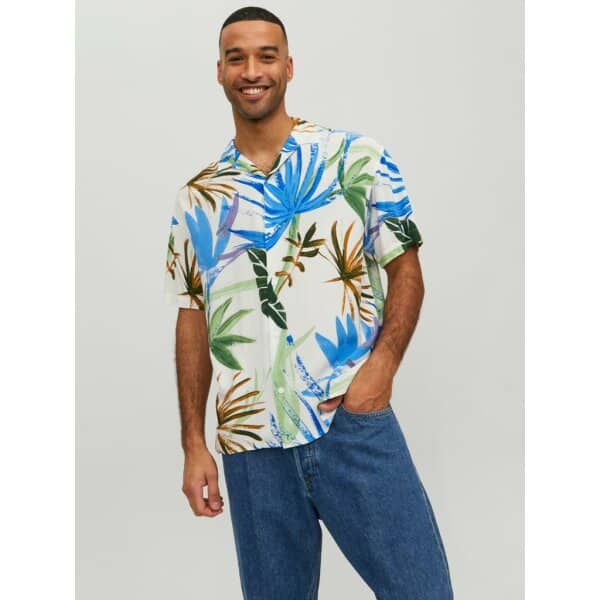 Ανδρικό Πουκάμισο EXOTIC JACK & JONES 12227632 Λευκό - Image 7