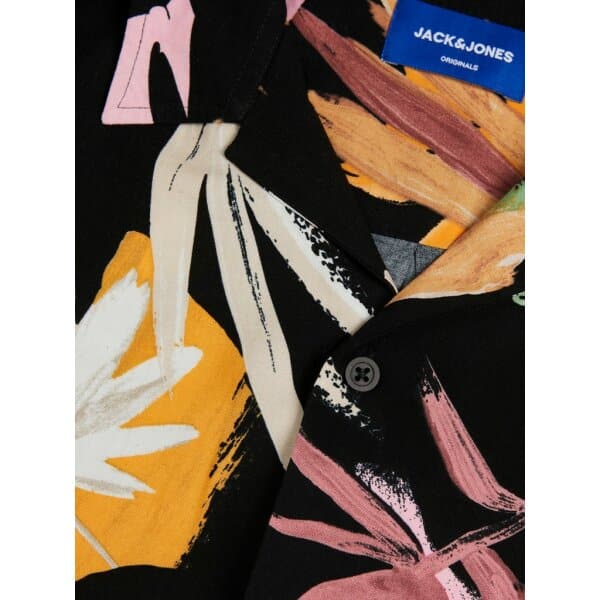 Ανδρικό Πουκάμισο EXOTIC JACK & JONES 12227632 Μαύρο - Image 3