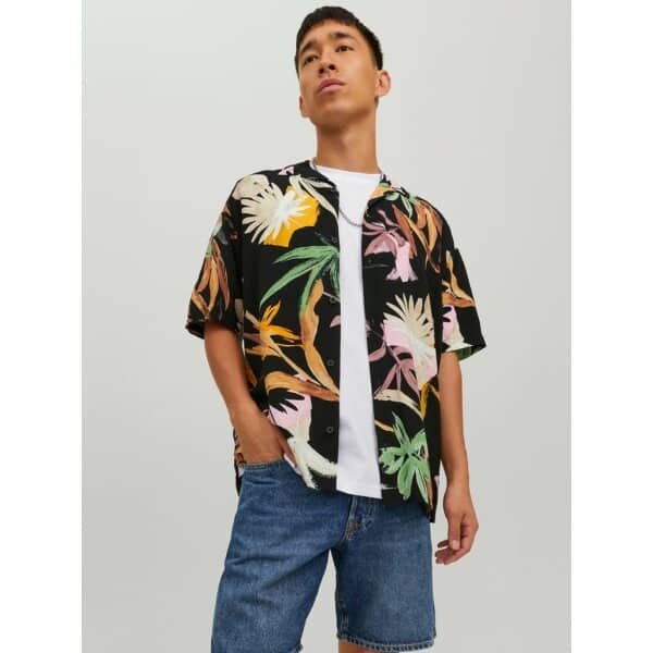 Ανδρικό Πουκάμισο EXOTIC JACK & JONES 12227632 Μαύρο - Image 7