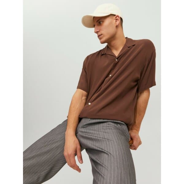 Ανδρικό Πουκάμισο JACK & JONES 12228007 Καφέ - Image 3