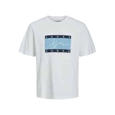 Ανδρική Μπλούζα JACK & JONES 12228254 Λευκό
