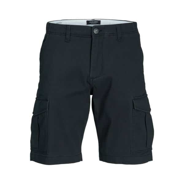 12232576_4188406_front Ανδρική Βερμούδα CARGO PLUS SIZE JACK & JONES 12232576 Μαύρο - Image 1