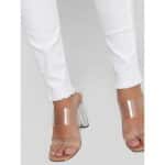 Γυναικείο Παντελόνι Jeans Λευκό ONLBLUSH MID 15155438 - Image 6