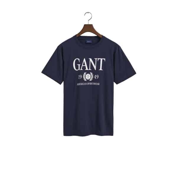 202301-2003158-409-transparent-fv-1 (1) Ανδρική Μπλούζα GANT RETRO CREST 2003158 Μπλέ - Image 1