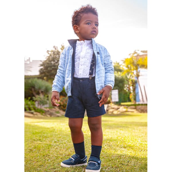 ΣΕΤ ΠΟΥΚΑΜΙΣΟ ΜΑΚΡΥΜΑΝΙΚΟ ΛΙΝΟ ΑΓΟΡΙ MAYORAL 23-01297-077 - Image 1