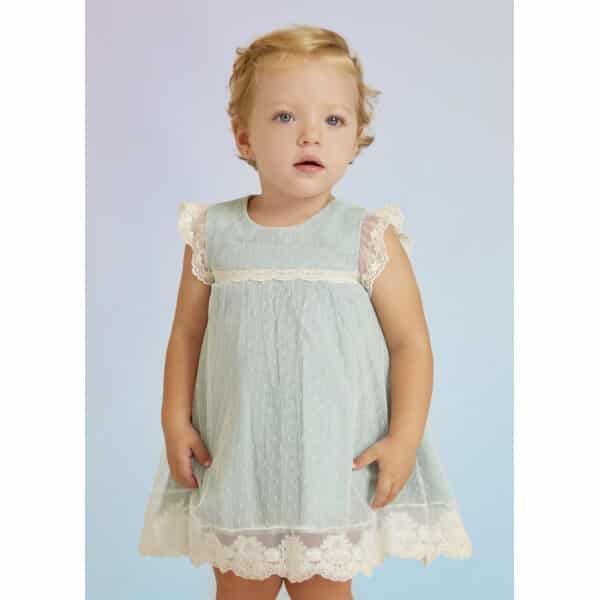 23-05006-058-L-2 Παιδικό Φόρεμα με Τούλι Πούα Εκρού Μέντα Abel & lula  23-05006-058 - Image 1