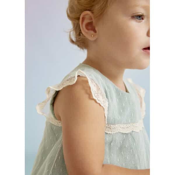 23-05006-058-L-4 Παιδικό Φόρεμα με Τούλι Πούα Εκρού Μέντα Abel & lula  23-05006-058 - Image 3