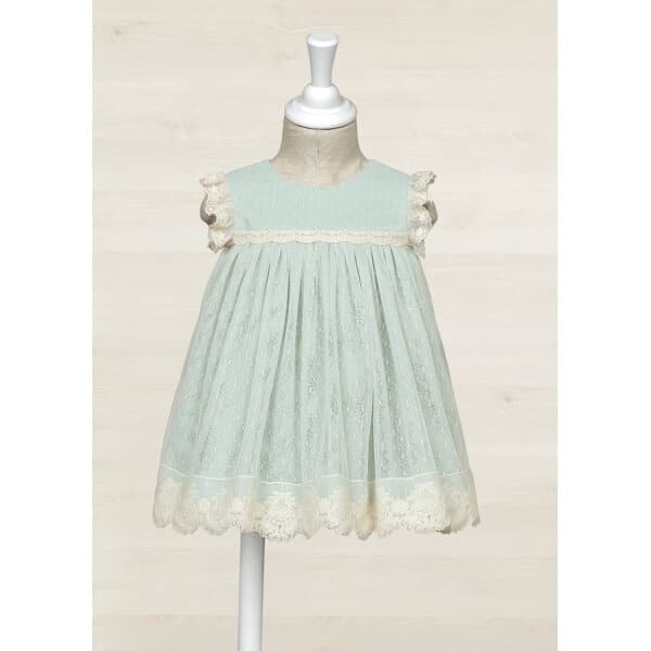 23-05006-058-L-7 Παιδικό Φόρεμα με Τούλι Πούα Εκρού Μέντα Abel & lula  23-05006-058 - Image 4