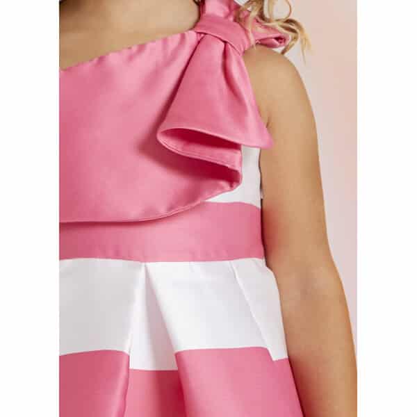 Παιδικό Φόρεμα Με Ρίγες Λευκό-φούξια Abel & lula 23-05042-068 - Image 3