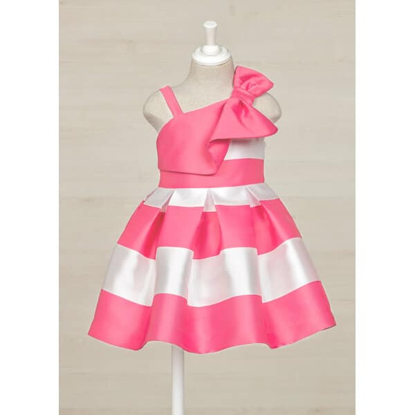 Παιδικό Φόρεμα Με Ρίγες Λευκό-φούξια Abel & lula 23-05042-068 - Image 4