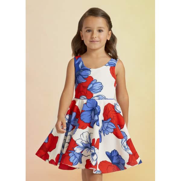 Παιδικό Φόρεμα Κρεπ Σταμπωτό Κόκκινο Abel & lula 23-05048-006 - Image 1