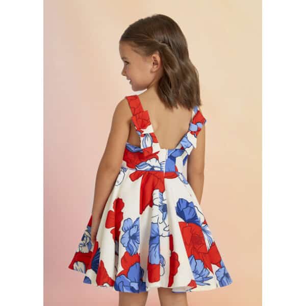 Παιδικό Φόρεμα Κρεπ Σταμπωτό Κόκκινο Abel & lula 23-05048-006 - Image 3